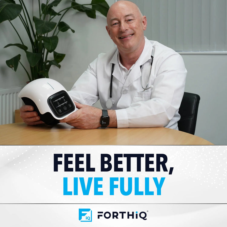Knee Massager Smart Heat, Red Light Therapy, and Vibration Massage - FSA or HSA Eligible