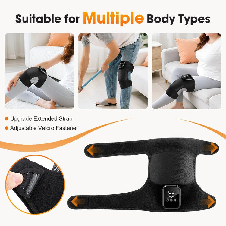 Knee Heating Vibration Massage Joint Physiotherapy Hot Compress Massager Elbow Shoulder Support Thermal Knee Pad Relieve Arthrit - GBTech