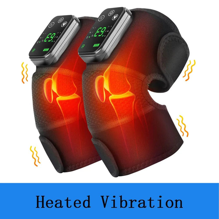 Thermal Knee Massager 3 in 1 Shoulder Knee Elbow Heating Massage Support Brace Rechargeable Vibration Pad Machine Muscle Relax - GBTech