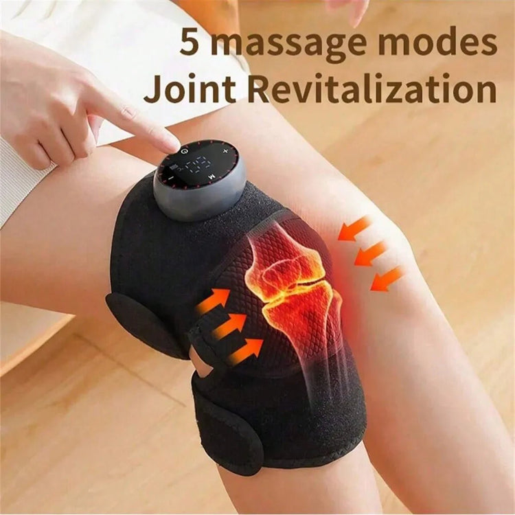1 Rechargeable Heated Knee Massager, Adjustable 3D Fully Heated Knee Pad With Heating Mode And Adjustable Vibration - GBTech