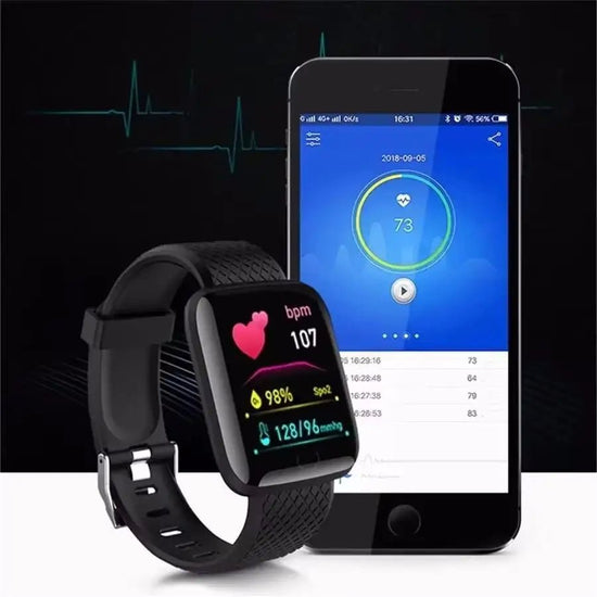 Smart Watch Sport Fitness Bracelet Control Music Message Display Pedometer Bluetooth Connect Smartwatch 116 Alarm Clock Weather - GBTech