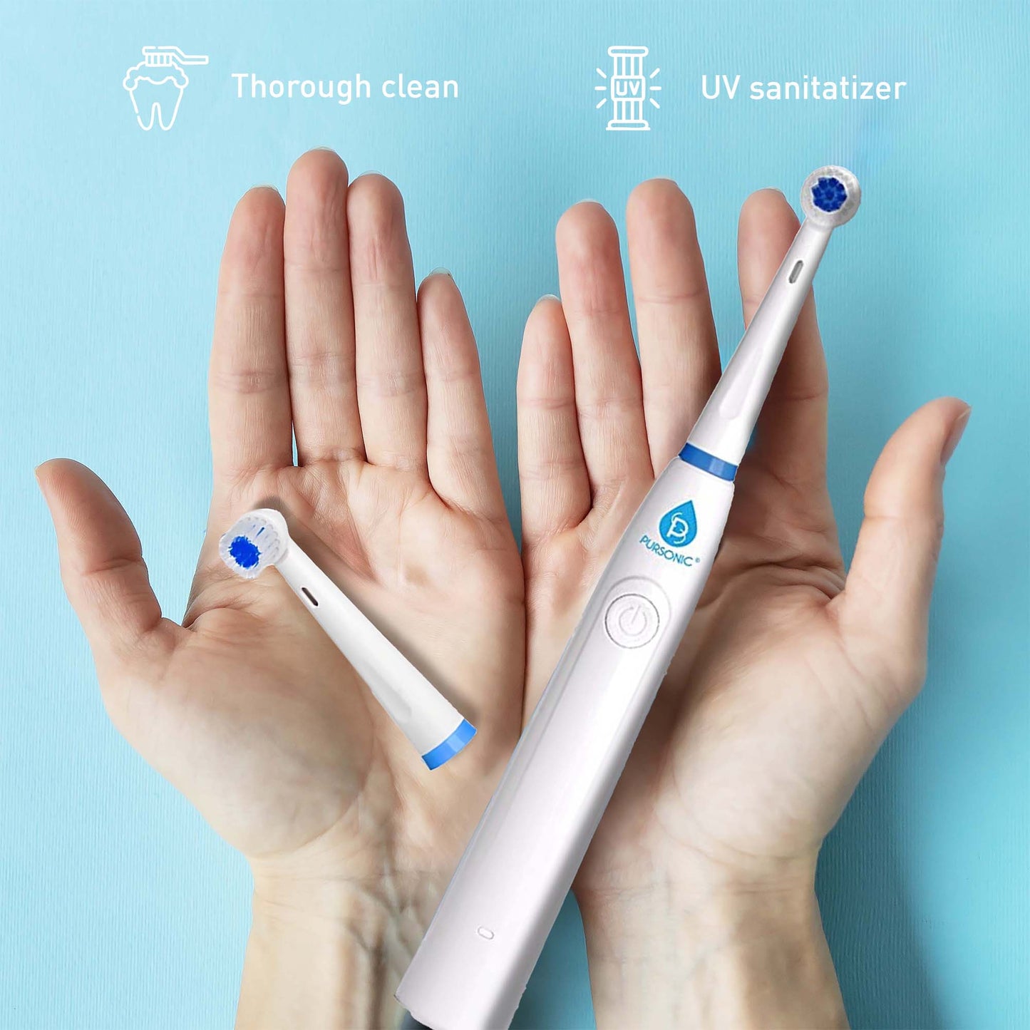 Pursonic Advanced Smile Care Bundle – LED Whitening Kit, Whitening Strips, & Electric Toothbrush - GBTech