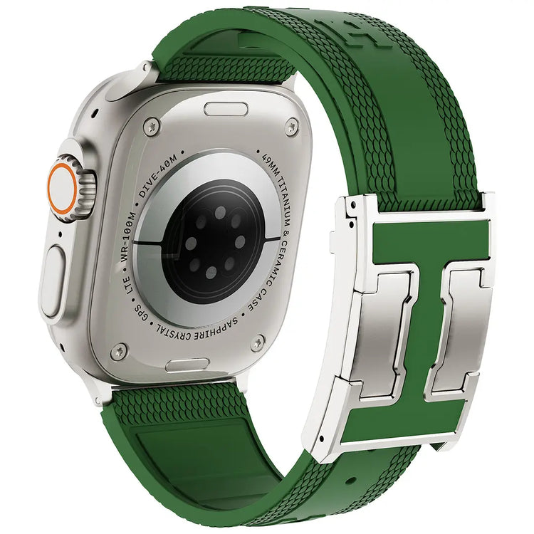 CRAZYGRASS Magnetic Silicone Band Designed for Professional Men All-Day Comfort Fit Simple Premium Strap Soft Durable Watchband Suitable for Smart Watch 44Mm/45Mm/46Mm/49Mm