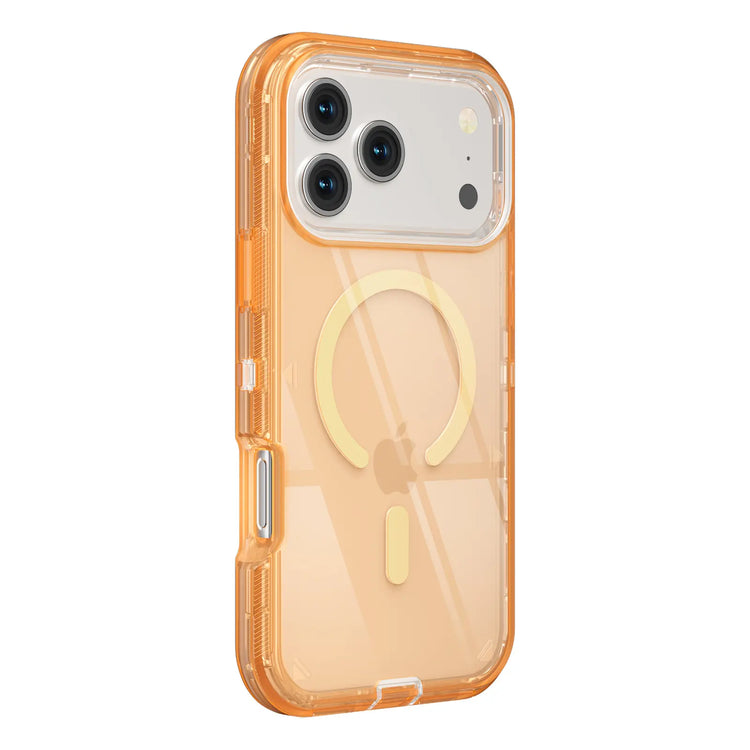 Magsafe Defender Multi-Layer Heavy Duty Shockproof Case for iPhone 17 Pro Max, 16, 15, 14, 13 - Magnetic Transparent Protective Cover