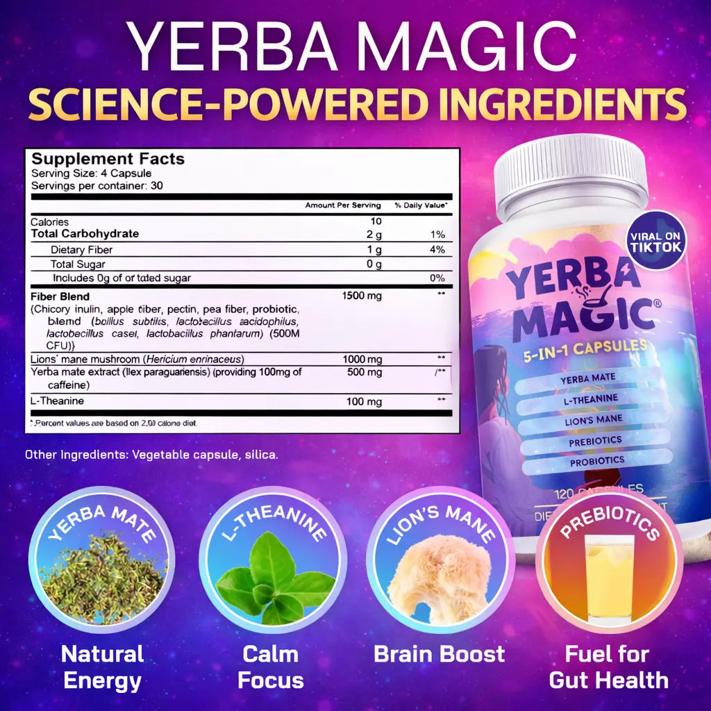 Yerba Magic 2 Pack Bundle: Variety Pack & 5-In-1 Capsules | Yerba Mate, Lion&
