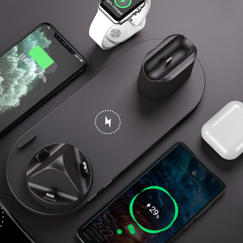 Wireless Charger For IPhone Fast Charger For Phone Fast Charging Pad For Phone Watch 6 In 1 Charging Dock Station - GBTech