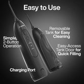Aquasonic ICON Electric Toothbrush & Water Flosser Bundle - Travel Case, Charging Cord Daily Oral Daily Oral Cleansing