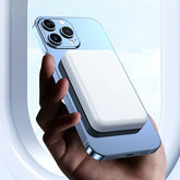 5000Mah Magsafe Magnetic Power Bank, Wireless Fast Portable Charger for Iphone 12–17 Series, White Battery Pack