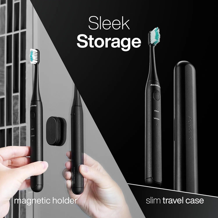 Aquasonic ICON Electric Toothbrush & Water Flosser Bundle - Travel Case, Charging Cord Daily Oral Daily Oral Cleansing