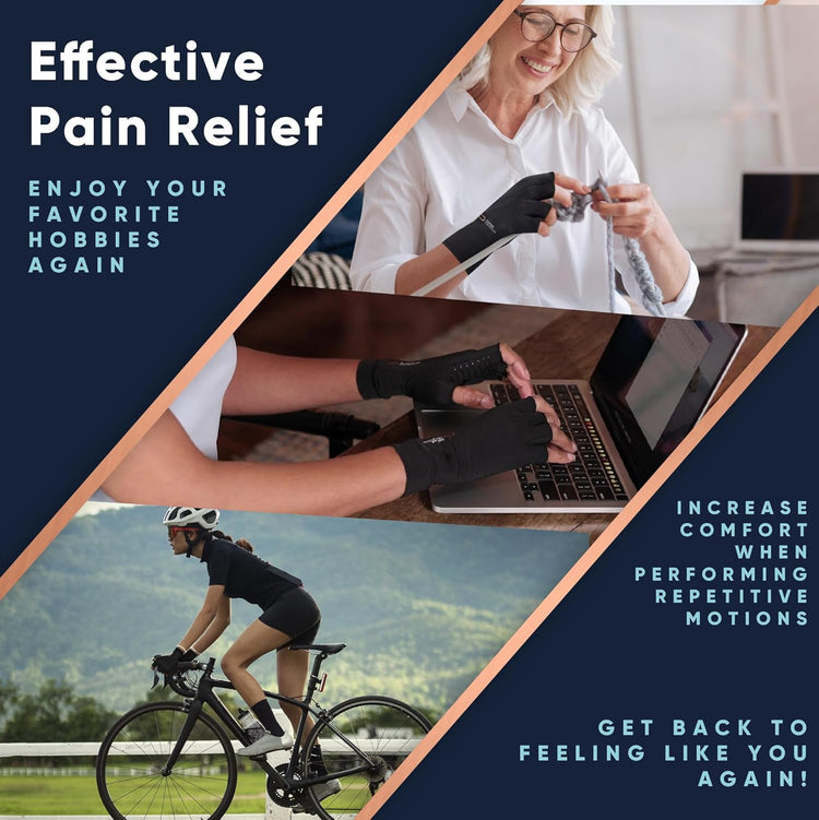 Experience Ultimate Comfort and Relief with Fingerless Arthritis Gloves for Carpal Tunnel and Joint Pain - Perfect Hand Support for Men & Women