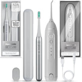 Aquasonic ICON Electric Toothbrush & Water Flosser Bundle - Travel Case, Charging Cord Daily Oral Daily Oral Cleansing
