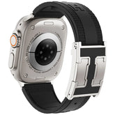 CRAZYGRASS Magnetic Silicone Band Designed for Professional Men All-Day Comfort Fit Simple Premium Strap Soft Durable Watchband Suitable for Smart Watch 44Mm/45Mm/46Mm/49Mm