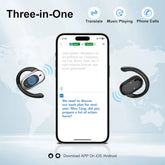 144 Languages Real-Time Translator Earbuds 3 in 1 Translation Earphones Noise Reduction Waterproof Business AI Translator Earbud