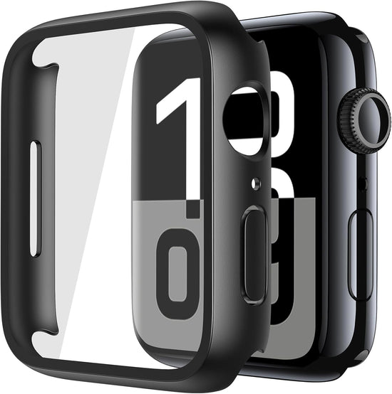 Ultimate 2 Pack Tempered Glass Case for Apple Watch Series 11 & 10 - Premium Black Screen Protector Cover for 46mm iWatch