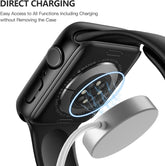 Ultimate 2 Pack Tempered Glass Case for Apple Watch Series 11 & 10 - Premium Black Screen Protector Cover for 46mm iWatch