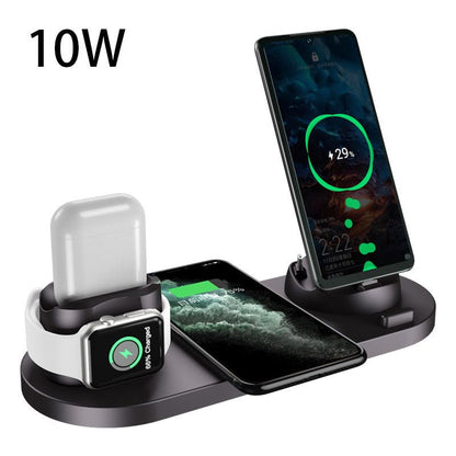Wireless Charger For IPhone Fast Charger For Phone Fast Charging Pad For Phone Watch 6 In 1 Charging Dock Station - GBTech