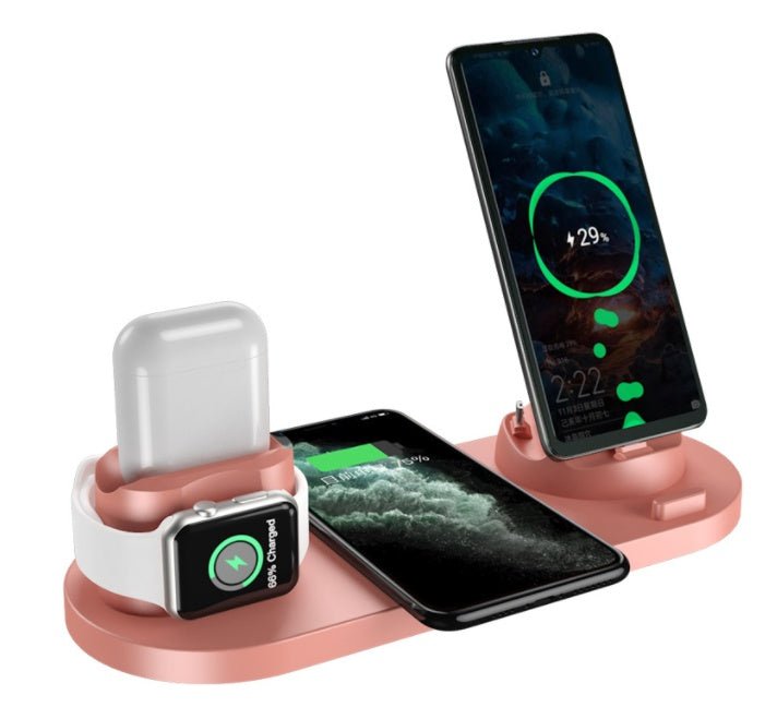 Wireless Charger For IPhone Fast Charger For Phone Fast Charging Pad For Phone Watch 6 In 1 Charging Dock Station - GBTech