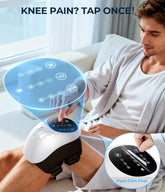 Cordless 360° Knee Massager with 1-Second Heat & Red Light Therapy for Joint Pain Relief, 3 Intensities Ideal for Athletes, Seniors, Active Adults