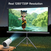 Mini Portable Projector Wifi 6 BT 5.2 Upgraded Full HD Supported for Phone PC TV HDMI PS5 Laptop Home Theater 180° Rotation Built-In App White
