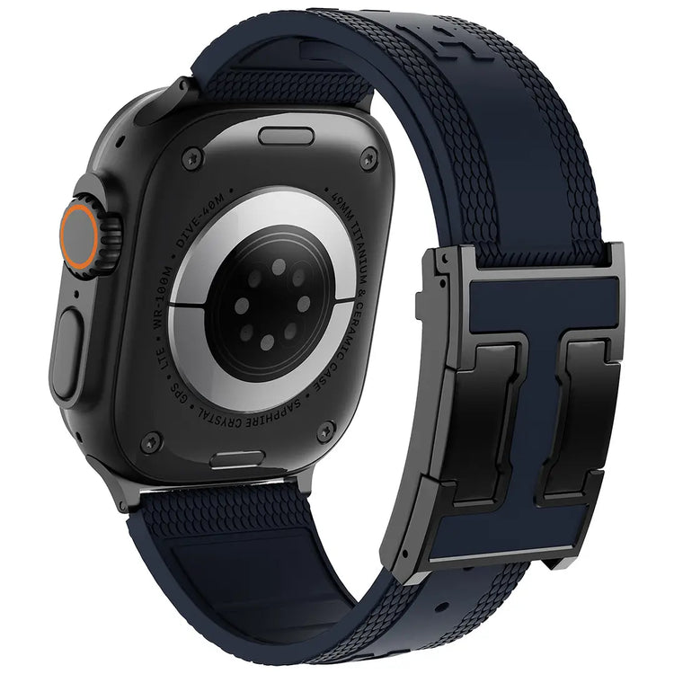 CRAZYGRASS Magnetic Silicone Band Designed for Professional Men All-Day Comfort Fit Simple Premium Strap Soft Durable Watchband Suitable for Smart Watch 44Mm/45Mm/46Mm/49Mm