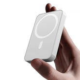 5000Mah Magsafe Magnetic Power Bank, Wireless Fast Portable Charger for Iphone 12–17 Series, White Battery Pack