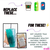 Loaded Tea – Single Packet | 32Oz Caffeinated Flavored Hydration Powder Beverage Mix | Made in USA | Easy to Mix