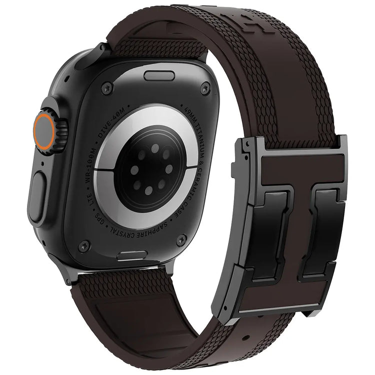CRAZYGRASS Magnetic Silicone Band Designed for Professional Men All-Day Comfort Fit Simple Premium Strap Soft Durable Watchband Suitable for Smart Watch 44Mm/45Mm/46Mm/49Mm