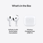 Airpods 4 Wireless Earbuds, Bluetooth Headphones, with Active Noise Cancellation, Adaptive, Transparency Mode, Personalized Spatial Audio, USB-C Charging Case, Wireless Charging, H2 Chip