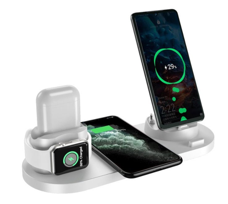 Wireless Charger For IPhone Fast Charger For Phone Fast Charging Pad For Phone Watch 6 In 1 Charging Dock Station - GBTech