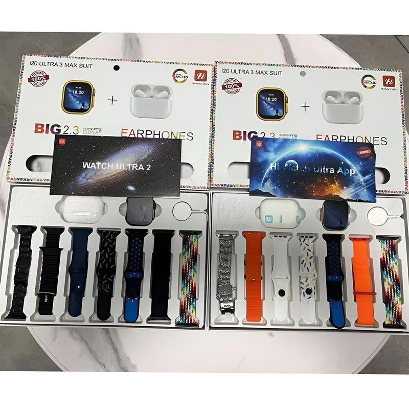 Smart Wearable Bundle Featuring Bluetooth Call Function, Daily Activity Tracking, Magnetic Charger, Multi Sport Support, Ios & Android Compatible with Extra Straps & Earphones – Valentine’S Edition