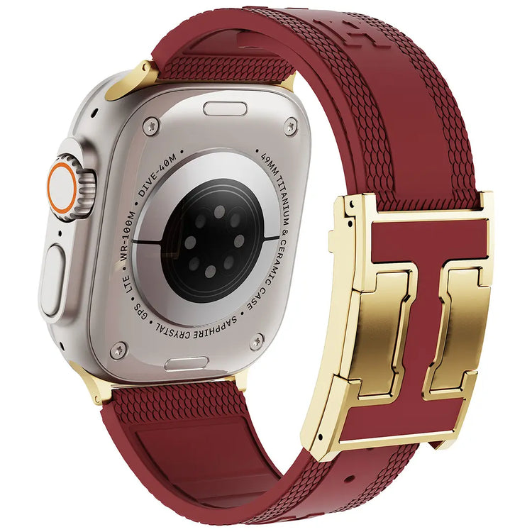 CRAZYGRASS Magnetic Silicone Band Designed for Professional Men All-Day Comfort Fit Simple Premium Strap Soft Durable Watchband Suitable for Smart Watch 44Mm/45Mm/46Mm/49Mm