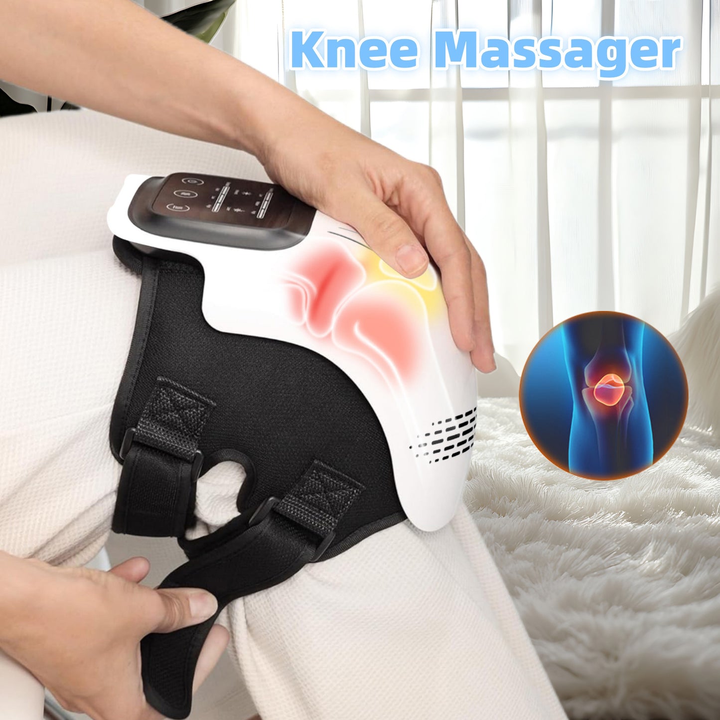 Intelligent Home Use Electric Intelligent Kneading Heating Knee Massager Rechargeable Pain Relief Infrared Laser Vibration Knee Massager - GBTech