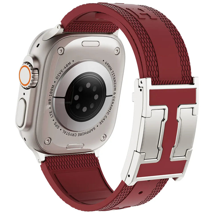 CRAZYGRASS Magnetic Silicone Band Designed for Professional Men All-Day Comfort Fit Simple Premium Strap Soft Durable Watchband Suitable for Smart Watch 44Mm/45Mm/46Mm/49Mm