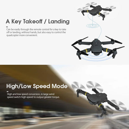 4K HD Dual Camera RC FPV WiFi Portable Wide Angle Foldable Quadcopter Drone - GBTech