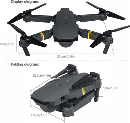 4K HD Dual Camera RC FPV WiFi Portable Wide Angle Foldable Quadcopter Drone - GBTech