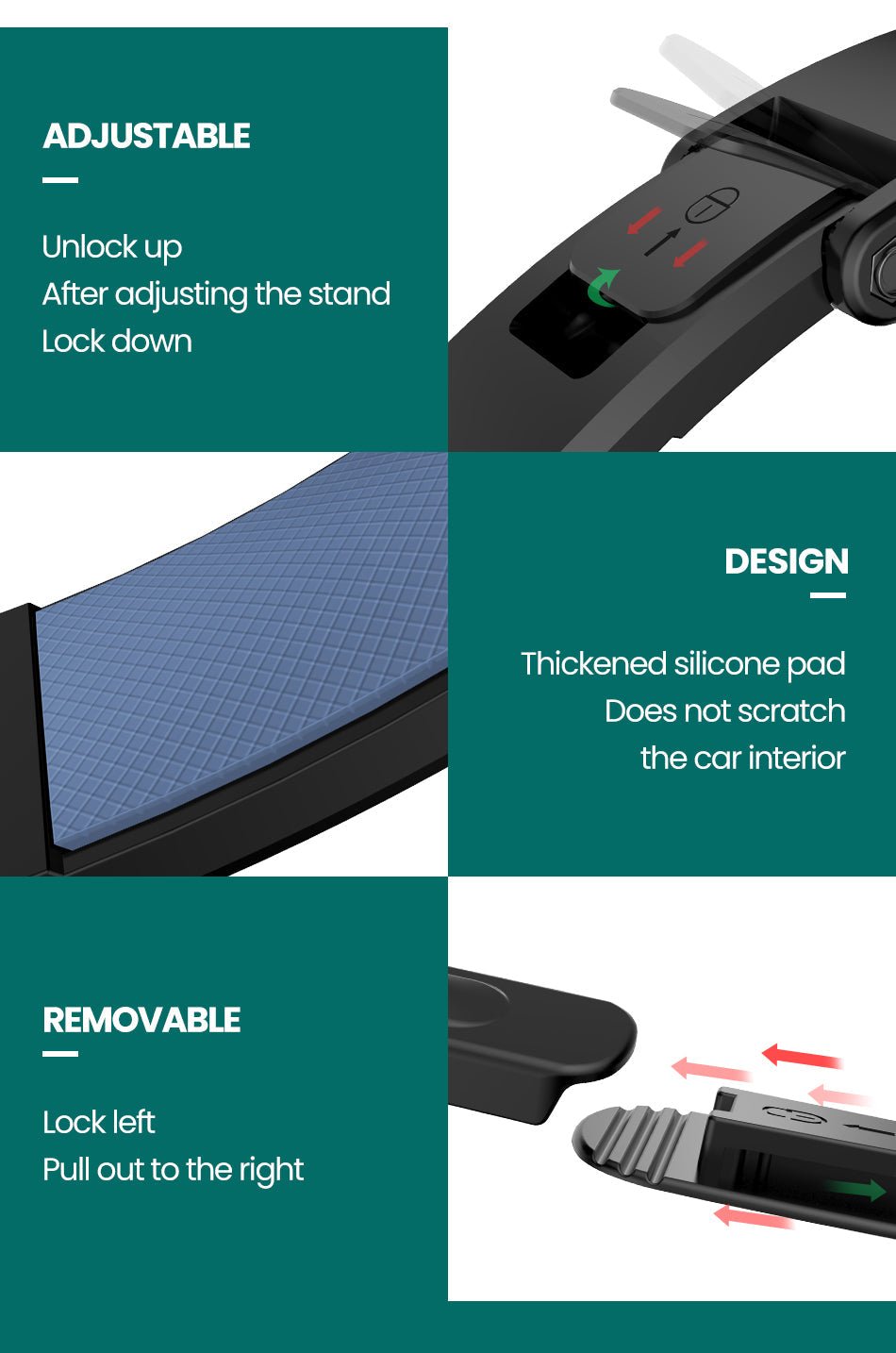 Magnetic Cell Phone Holder for Car Dashboard - GBTech