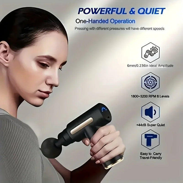 Fascial Gun Muscle Massage Gun Deep Tissue Muscle Handheld Percussion Massager For Body Back And Neck Leg - GBTech