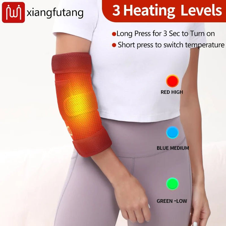 Electric Heated Knee Massager Brace Adjustable 3 Gear Temperature Elbow Protector Hot Compress Shoulder Protective Belt - GBTech