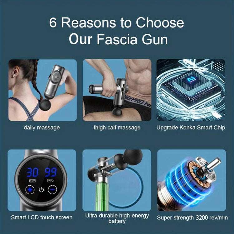 Portable Fascia Gun Vibration Massage Gun For Body Neck Back Deep Muscle Relaxation Fitness Slimming One Head - GBTech