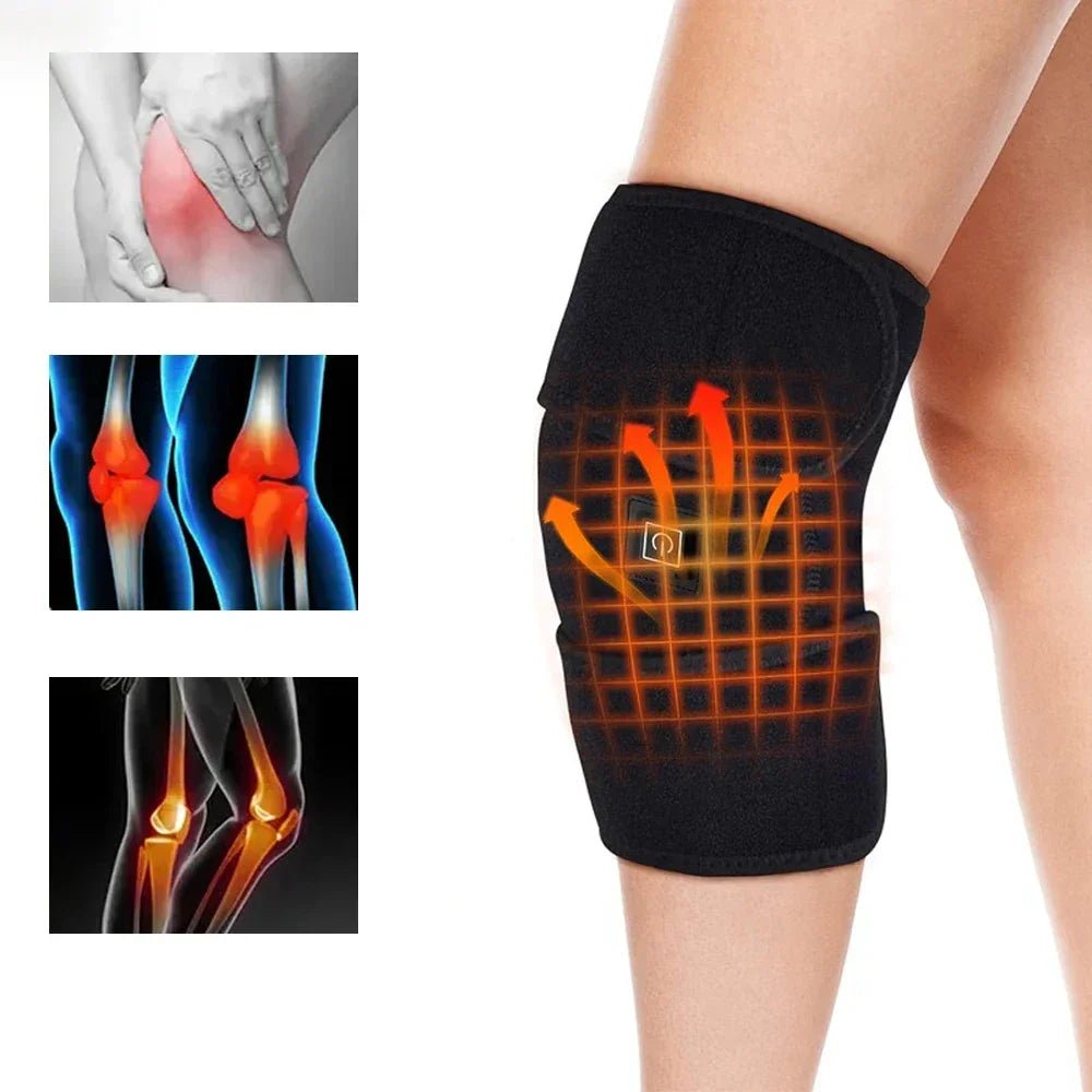Knee Massager with Heat Electric Therapy Hot Compress Heating Pads for Arthritis Knee Pain Relief Warm Knee Elbow Leg Massager - GBTech