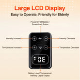 Rechargeable Heated and Vibration Knee Massager Electric 5 Levels Knee Heating Pad, Massage Relaxation Knee Support Brace - GBTech