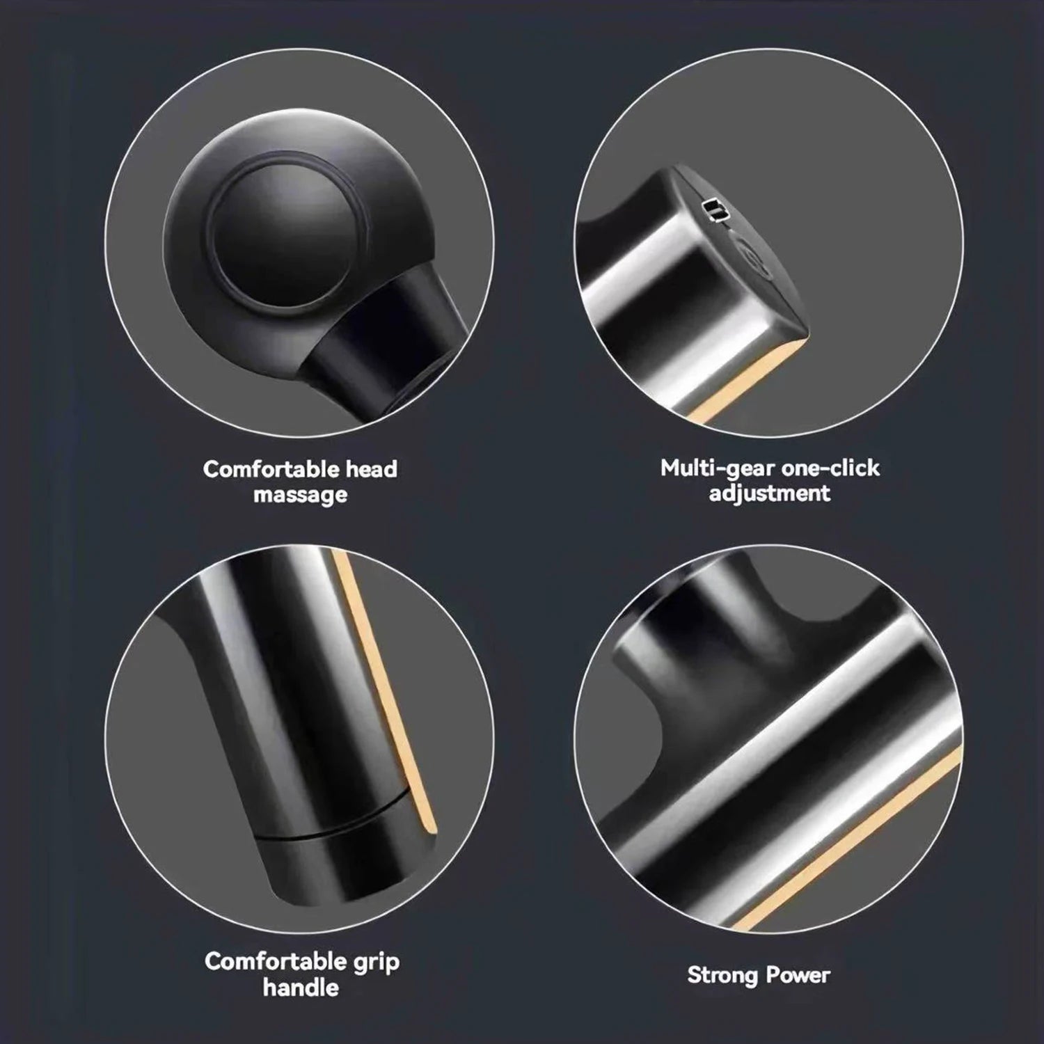 1pc Massage Gun, Deep Tissue Muscle Handheld Percussion Massager For Body, Back And Neck, Ultra Compact Elegant Design - GBTech