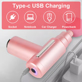 1pc Pink Massage gun Type - C rechargeable percussion on muscles percussion on back of neck head handheld hammer massager athletes - GBTech