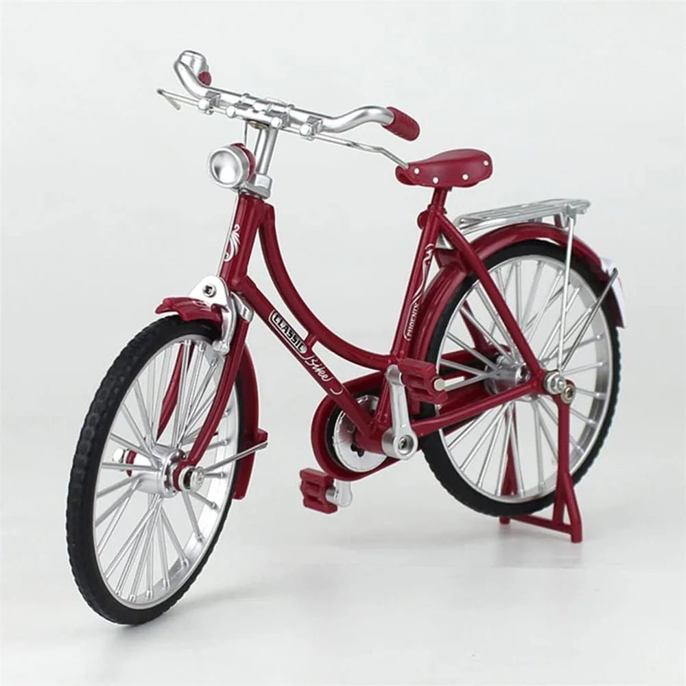 Metal Retro Bicycle Model 1:10 Mini Bike Desktop Crafts Classical Bike Toy Dollhouse Accessory Home Decor Children Toys - GBTech