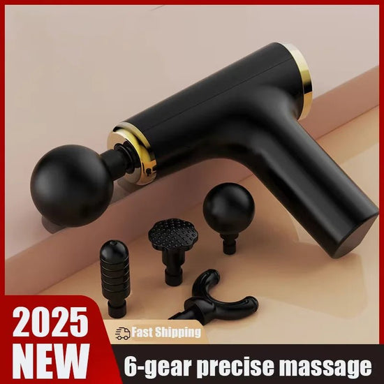 Massage Gun Portable Percussion Pistol Massager For Body Neck Deep Tissue Muscle Relaxation Gout Pain Relief Fitness - GBTech