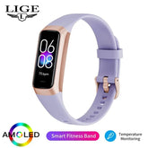 LIGE Amoled Smart Watch Men 2023 Smart Band Women Heart Rate Blood Smartwartch Waterproof Smart Bracelet Sport Fitness Tracker - GBTech