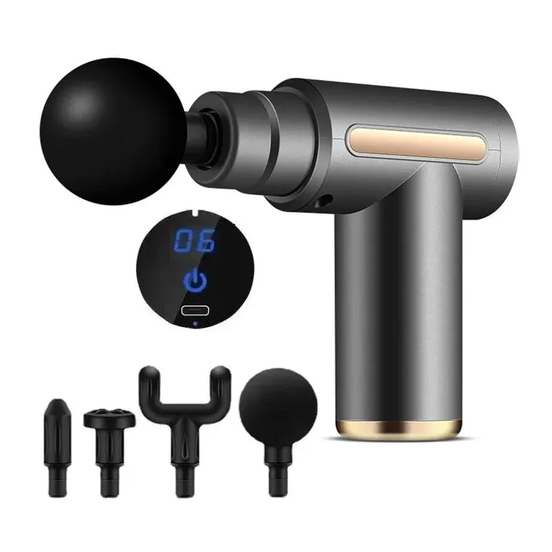 Fascial Massage Gun Electric Percussion Pistol Massager Body Neck Back Deep Tissue Muscle Relaxation Fitness Tool For Shoulder - GBTech