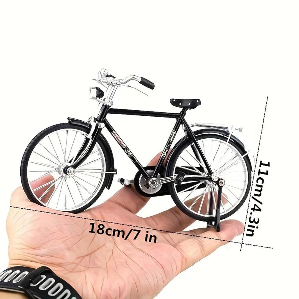 Metal Retro Bicycle Model 1:10 Mini Bike Desktop Crafts Classical Bike Toy Dollhouse Accessory Home Decor Children Toys - GBTech