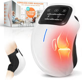 Cordless Knee Massager with Heat,Relax Knee Massage Helps Joint Stiff and Discomfort,3 Levels Heat & Vibration 10 Min Auto Off - GBTech