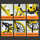 Mini 1:8 New Model Alloy Bicycle Diecast Finger Mountain Simulation Metal Bend Road Bike Collection Gifts Toys for children - GBTech